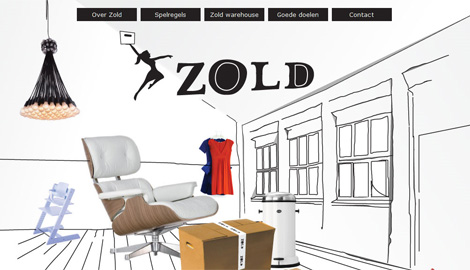 Screenshot van de Zold website